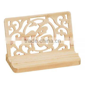 Desktop decoration funny style wholesale customized wooden mobile holder