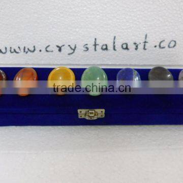 7 CHAKRA WORRY STONE WITH VELVET CASE