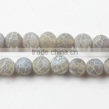 Wholesale Crack Agate Plain Round