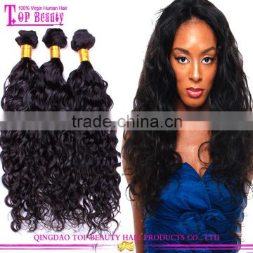 Unprocessed 5a grade virgin peruvian weaving 100% human hair water wave