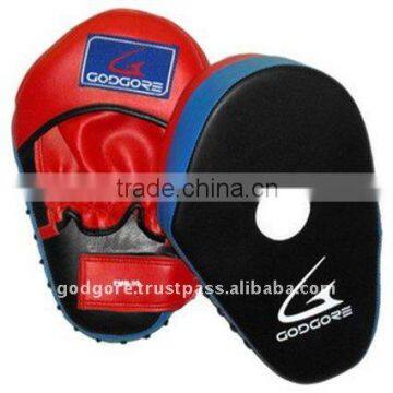 Loop and Hook Velcro Closing Durable Hand Crafted Eva Foam Padding Standard Red and Black Artificial Leather Focus Mitts