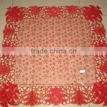 embroider christmas tablecloth