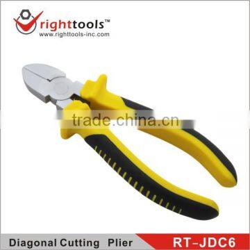 RIGHTTOOLS RT-JDC6 High quality Polished finish side cutting pliers with TPR handle,wire cutting plier