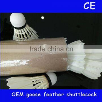 wholesale quality china factory oem brand baton no.1 natural class a goose feather badminton shuttlecock