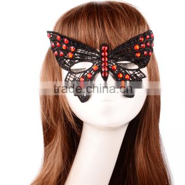 MYLOVE red rhinestone butterfly eye mask for party half mask ML5036