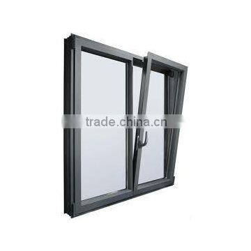 Powder coated gray color tilt and turn window