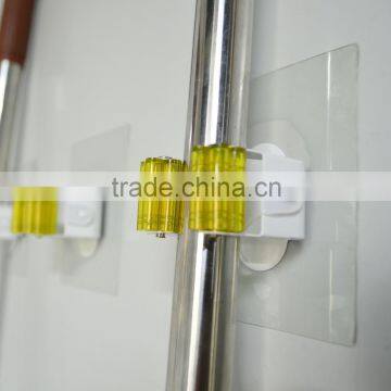 Multi-Use Transparent Plastic Strong Holding Removable Broom Holder