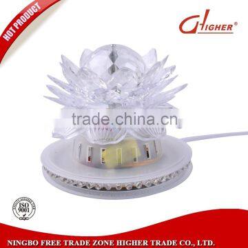 New style High Quality LED Lotus Full Color revolving Lamp LED Crystal Rotating RGB Sunflower Stage Effect Lighting
