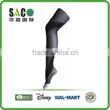 Fashion Lady's Thin Transparent Oblique Stripe Black Tights photo-2