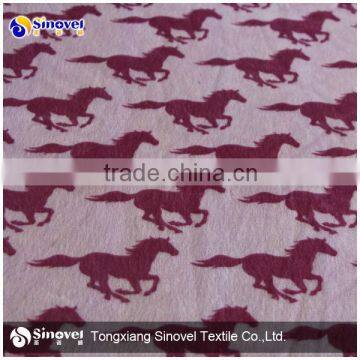 100% Polyester Sofa Cover Printed Velvet Fabric