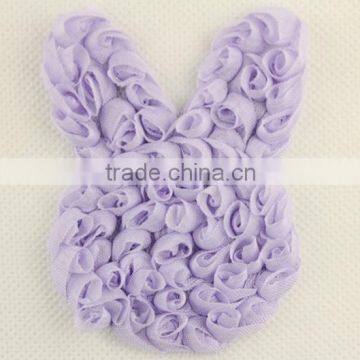 Easter Day's chiffon decoration Shabby Chiffon Rabbit Trim In Stock, Shabby Flower By Piece