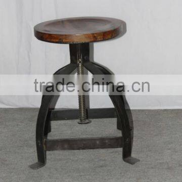 Vintage Iron Wood Stool