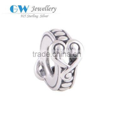 Antique finished unique designs customized silver bead jewelry 925 silver beads wholesales