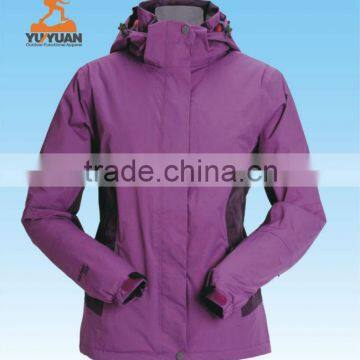 Lady functional purple winter coats & snow ski jackets