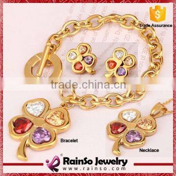 4 Color Clover Zircon Pendant Fashion Jewlery