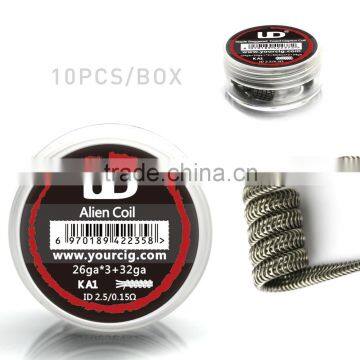 ud clapton coil wire SS 316L and kan A1 with Staggered fuse Twisted fuse Alien Staple staggered fuse clapton coil and Notch coil