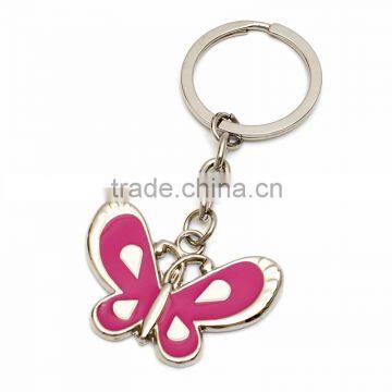 Beautiful pretty design butterfly shaped with crystal key chain/ keyring/ key finder/ key fob