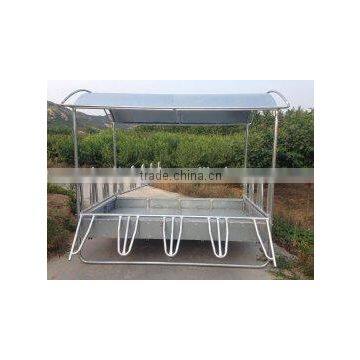 Hot Dip Galvanized Square Horse Hay Feeder With Roof