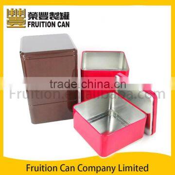 Stacking Square Tin Packing Can Metal Box