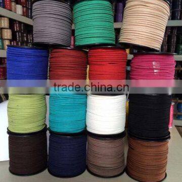 Wholesale custom design color and sizes cheap flat leather cord