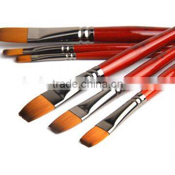 BGN-3226 Bergino Professional Flat Shape Nylon Synthetic Artist Brush in Stock photo-3