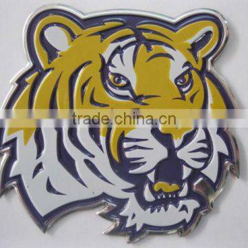 Tiger design custom metal sticker metal plate sticker