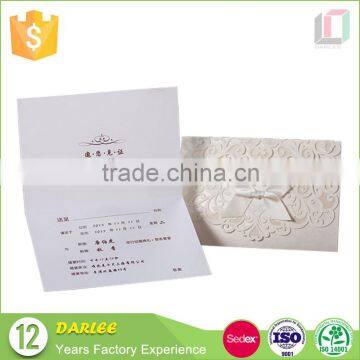 Europe Artificial Lace Pearl Blank Wedding Invitation Cards photo-6