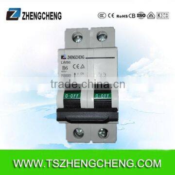 2P 6A mini circuit breaker 10KA MCB circuit breaker