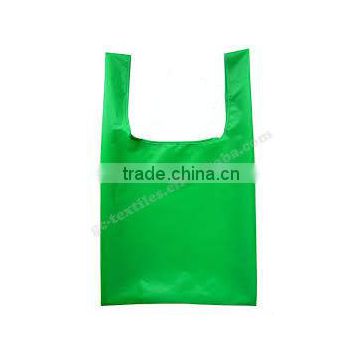 Promotion portable eco-friendly 210T polyester travel foldable shopping bag