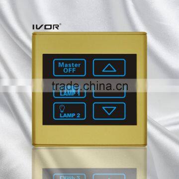 2 Gangs Lighting 1 Gang Dimmer With Master Champagne Gold (SK-T2300L2D1-M-CPG)