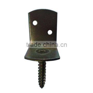 Yellow Galvainzed Zinc L-Bracket Fencing Fixing