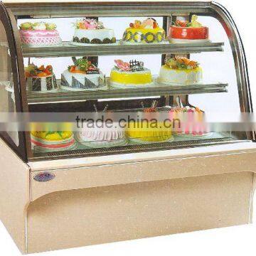 Curved glass Cake showcase Luxury pillow foot cake cabinet cake display cabinet cosmetic display cabinet