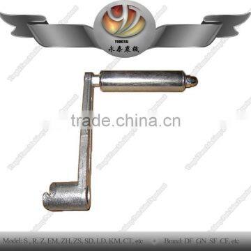 Agricultural tractor starting crank