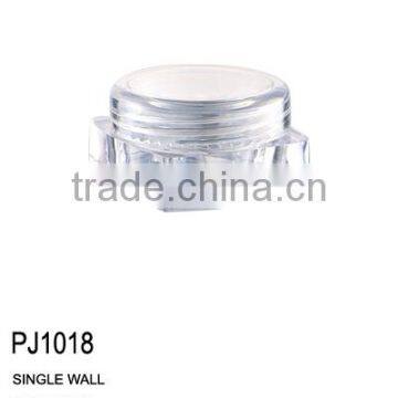 Rotating Cover Single Wall Square Cosmetic Jar