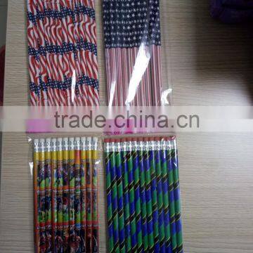 cheap wholesale wooden pencil with eraser