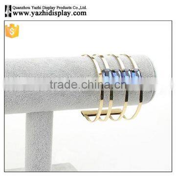 Jewellery Store Practical Wood Tabletop 2-Layer Commercial Bracelet Watch Display Velvet Jewelry Stand