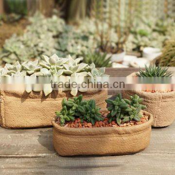 2016 new design cement small garden planter