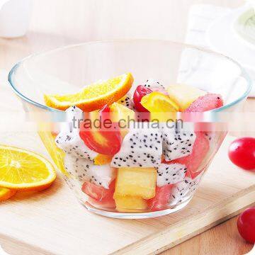 high quality clear glass salad bowl for promotional