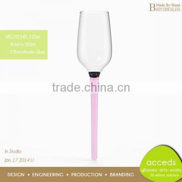 Unique Shaped Pink Color Drinking Glass photo-4