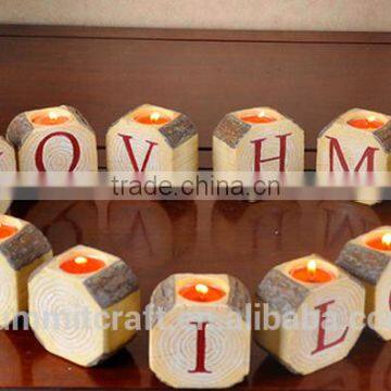 Resin letter candle holders party decoration decorations wedding