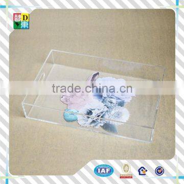 Elegant Design Rectangle Acrylic Serving Tray, 2015 Custom Acrylic Dinner Tray for Hotel Use Serving Tray From China Low Price photo-3