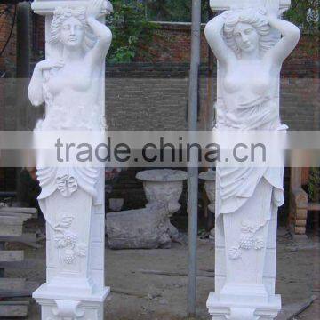European Sex Lady Stone Column in Pillar Used for Decorative photo-2