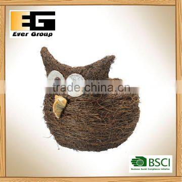 Natural Rattan Handmade Bird Shape For Garden Planting Planter photo-3