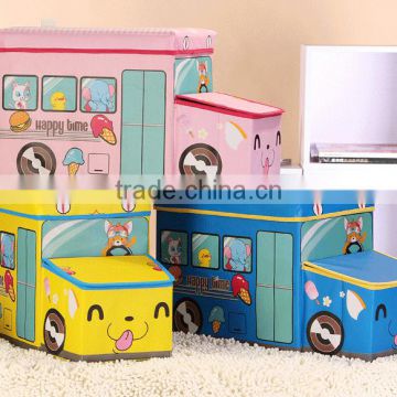 bus shape storage boxes,non woven fabric storage box storage bins,collapsible foldable storage packing box with lid and handle