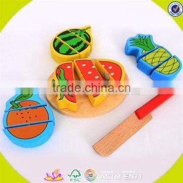 Wholesale Hot Sale Wooden Cutting Fruit Toy Colorful Wooden Pretend Cutting Fruit Toy Baby Wooden Cutting Fruits Toy W10B126 photo-2