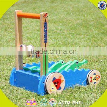 2017 New Design Walker Wooden Baby Push Toys Cartoon Crocodile Wooden Baby Push Toys W16E059 photo-5