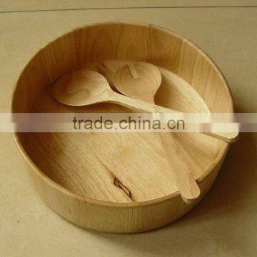 Gorgeous Rubber Wood Salad Bowl, Different Size and Height Can be Available