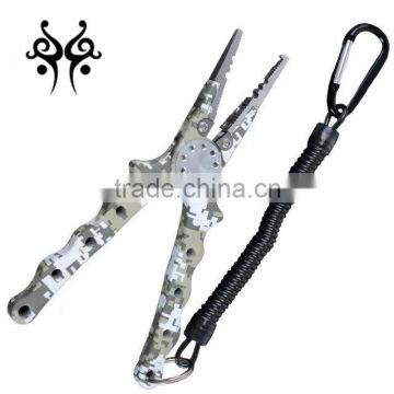 QJ-FP002 7inch camouflage aluminum handle tungsten blade fishing pliers