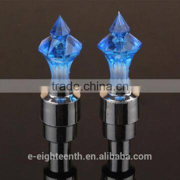 2016 New Diamond Shape Flash 7 Color Wheel Neon LED Car Tyre Valve Cap Masonry Auto Light Lamp Bulb