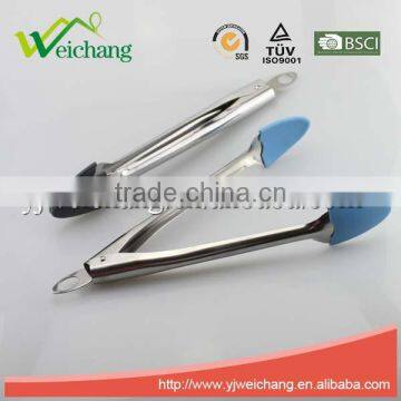 WCFT212 Premium Stainless Steel Food Tong With Locking Mechanism and Large Loop Heat Resistant Silicone Heads, Good Grip photo-3